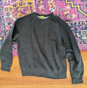 Mta Sport Black Gray Heather Long Sleeve Mid Weight Cotton Blend Sweatshirt L